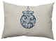 Fancy-Bulb Decorative Throw Pillow, Bright Navy, 14"x20"