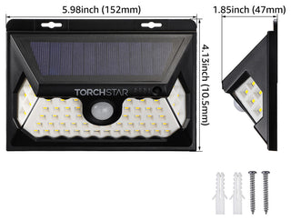 2 Pcs LED Solar Motion Sensor Security Light, 4 Modes, IP65, 3000K