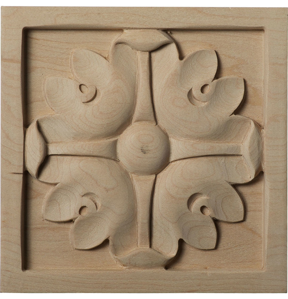 5 1/8"W x 5 1/8"H x 7/8"D Large Edinburgh Rosette, Cherry