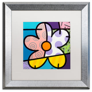 Roberto Rafael 'Big Flower IV' Matted Framed Art