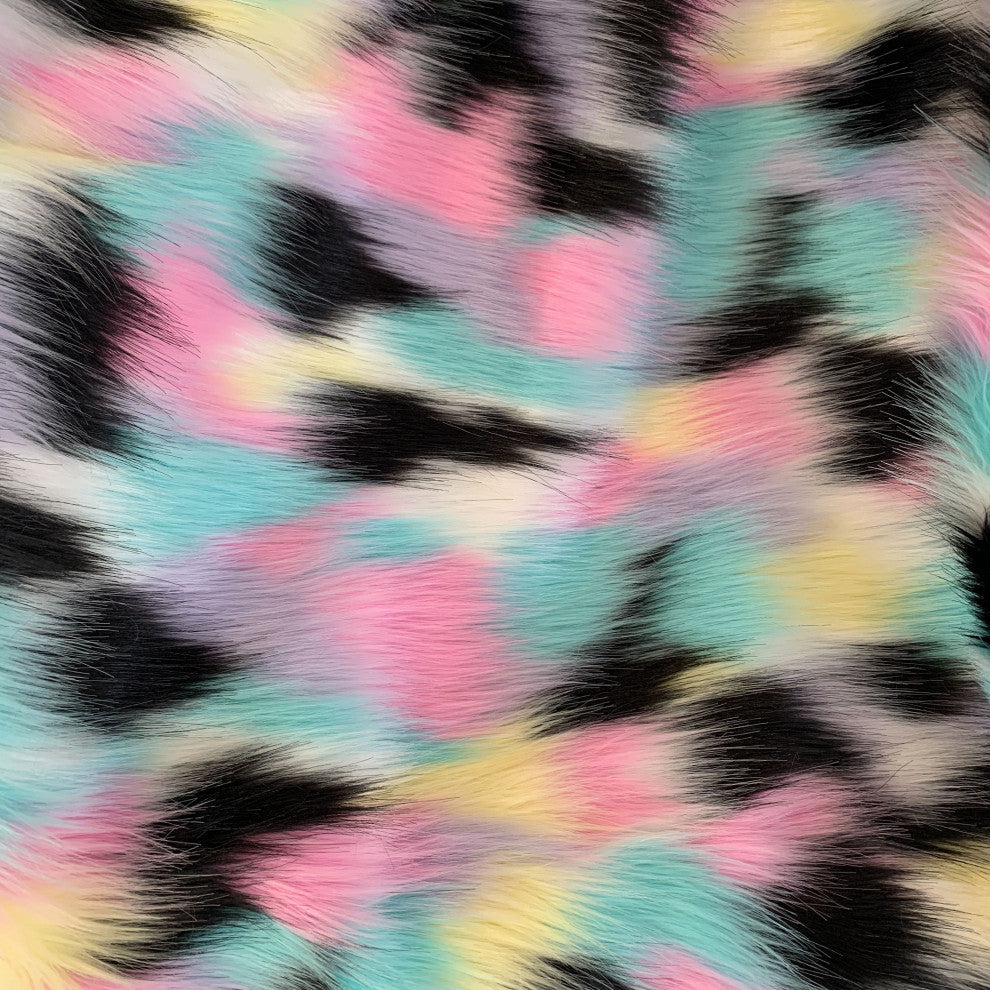 Plutus Multi Exotic Faux Fur Luxury Throw Blanket, 96"x110"