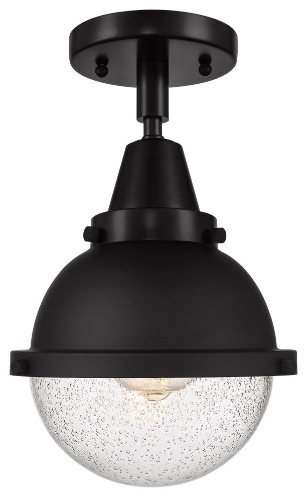 Innovations 447-1C-BK-HFS-64-BK 1 Light 7.25" Flush Mount, Matte Black