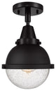 Innovations 447-1C-BK-HFS-64-BK 1 Light 7.25" Flush Mount, Matte Black