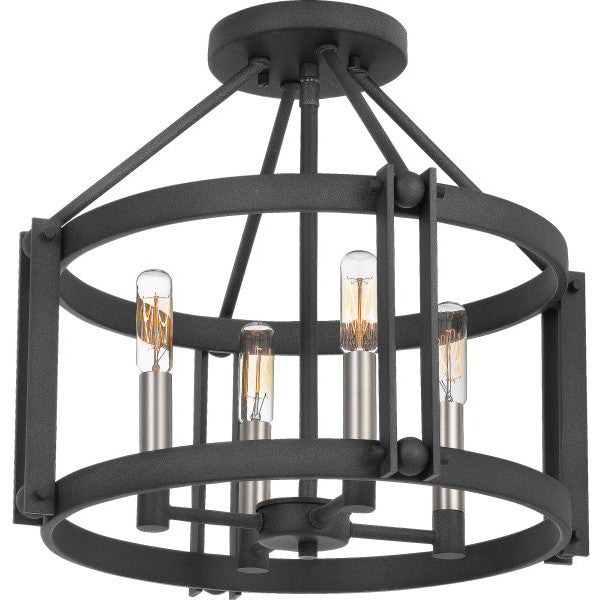 Quoizel Victor Four Light Semi-Flush Mount VC1716MB