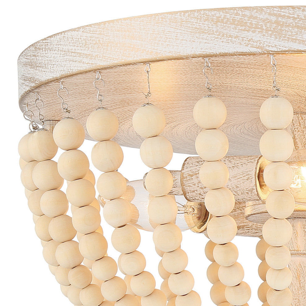 3 Light 12.6'' Unique/Statement Bowl Flush Mount, White/Gold