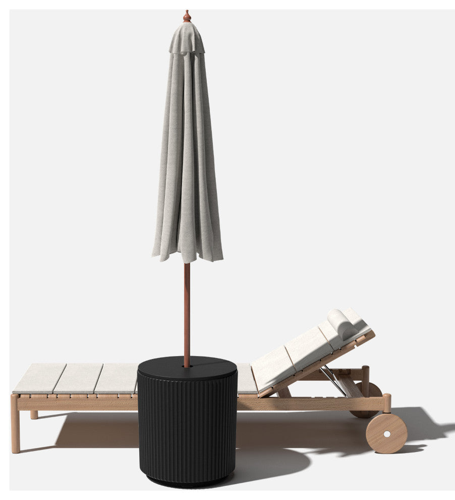 Veradek Demi Shade Side Table, Black, 20 Inch, 1 Pack