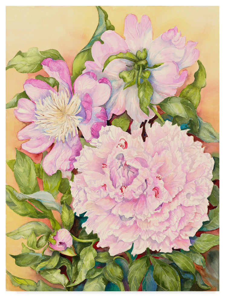 Joanne Porter 'Spring Peony' Canvas Art, 47"x35"