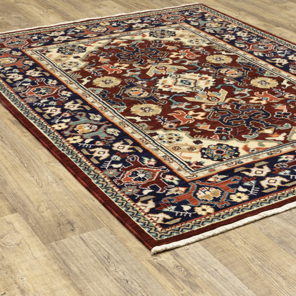 Oriental Weavers Lilihan Indoor Rug Red/ Blue 6'7" X 9'6"
