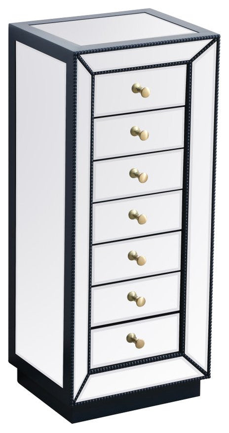 Ruby 18" Mirrored Lingere Chest, Blue