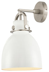 Innovations Newton Sphere 1 8" Sconce Satin Nickel
