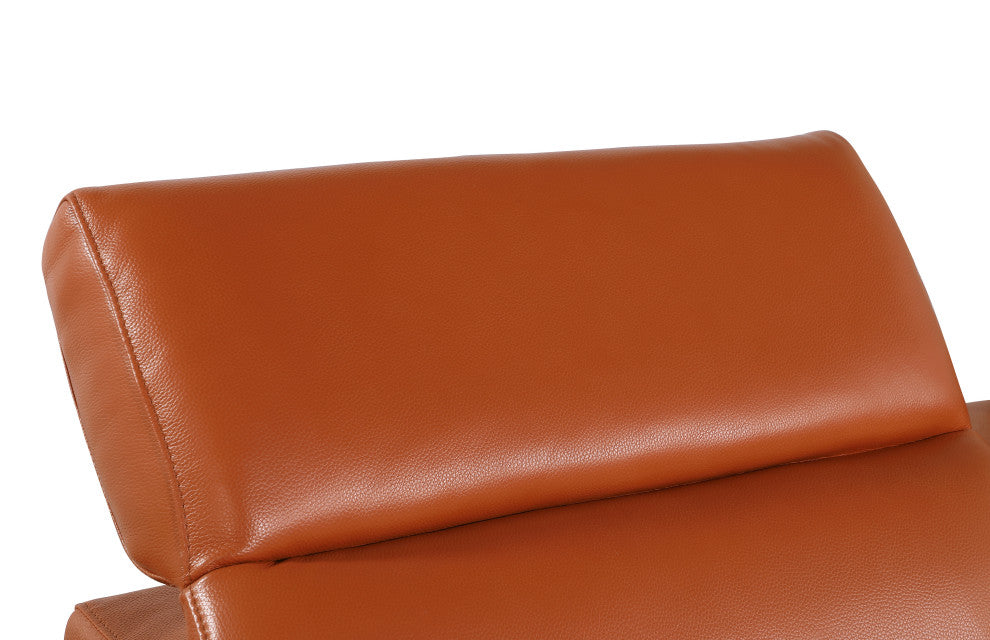 Giovanni 5-Piece 3-Power Reclining Italian Leather Sectional, Camel