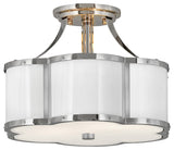 Chance Semi-Flush Mount in Polished Nickel