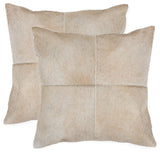 2-Pack Torino Quattro Pillow 18"x18", Natural