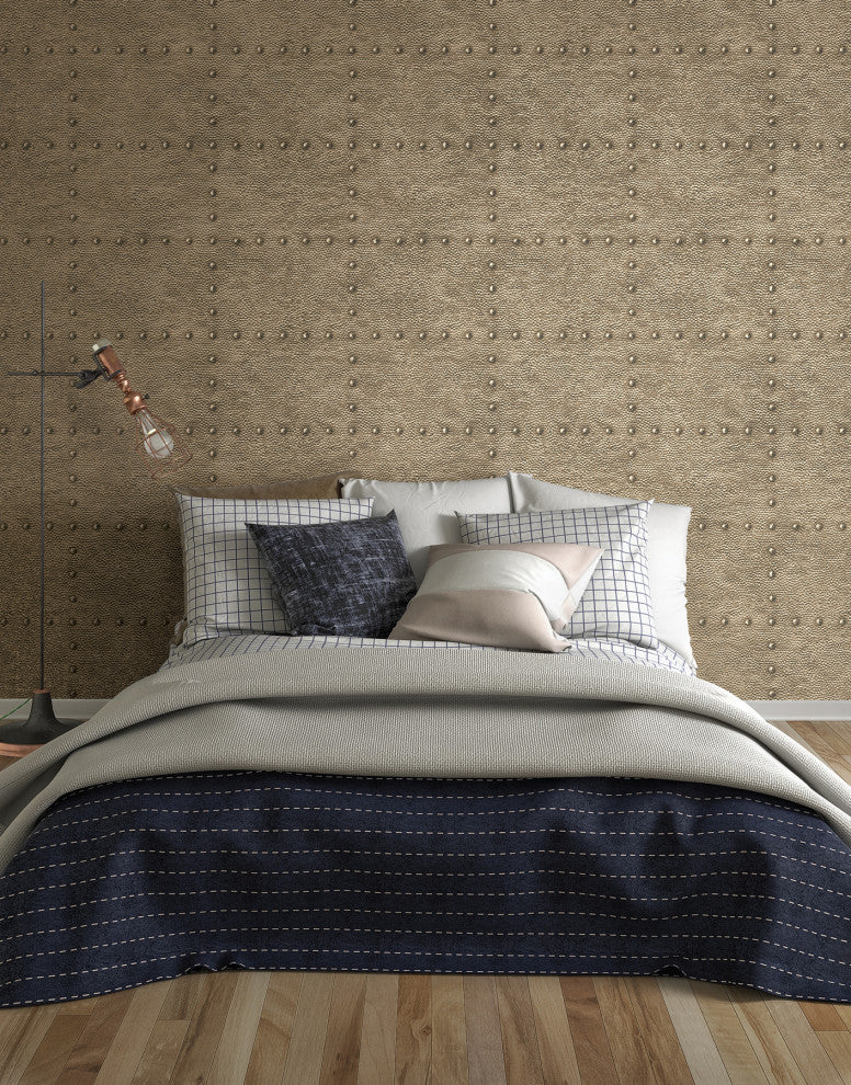 Otto Bronze Hammered Metal Wallpaper Bolt