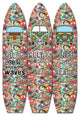 47 X 1 X 71 Multicolor Vintage Wood Surfboard  Screen