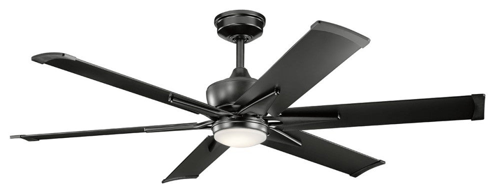 Kichler Szeplo Patio 60 inch Outdoor LED Ceiling Fan in Satin Black