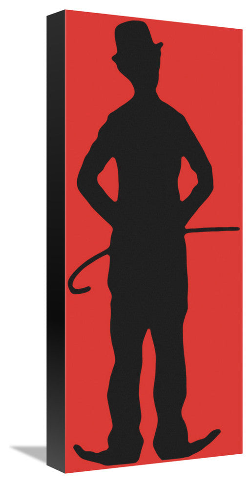 "Charlie Chaplin - Stock Silhouette" Canvas by Hollywood Photo Archive, 9x22"