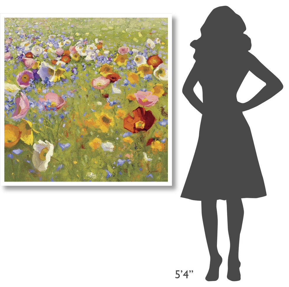 "Champ de Fleur I" Digital Paper Print by Shirley Novak, 42"x42"