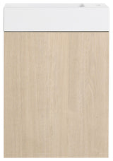 16 Inch Plywood Wall-Mounted Bathroom Vanity Set with  Gel Sink