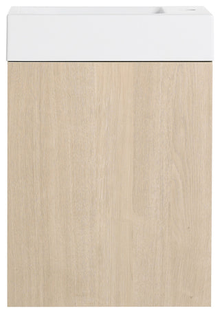 16 Inch Plywood Wall-Mounted Bathroom Vanity Set with  Gel Sink