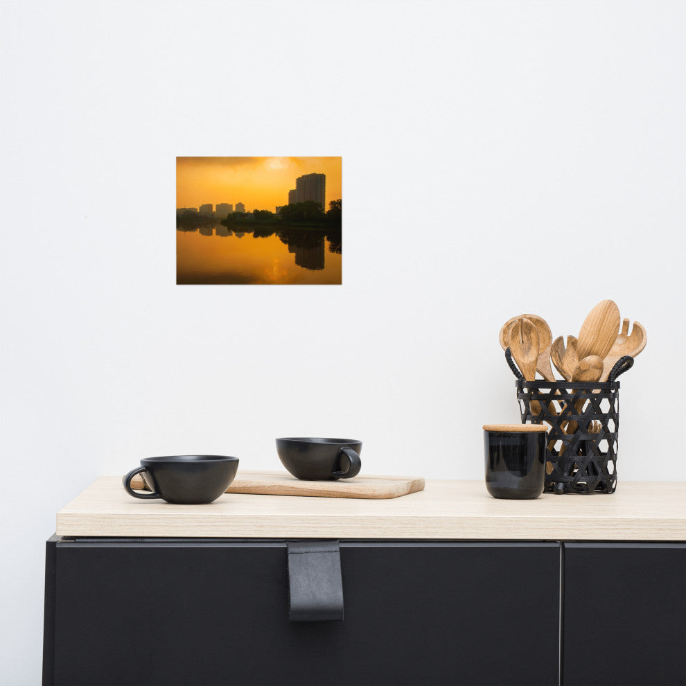 Wilmington at Sunrise Urban Landscape Photo Unframed Wall Art Print, 8" X 10"