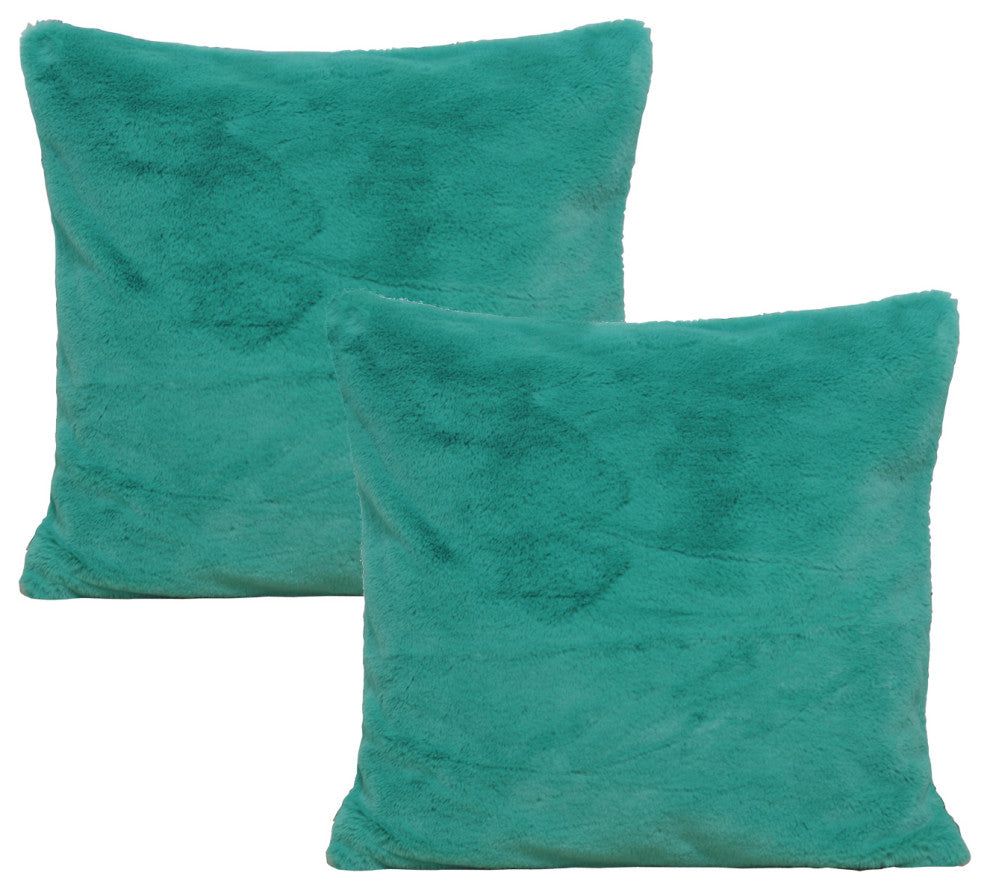 Solid Faux Fur Pillow Shell 2 Piece Set, Arcadia