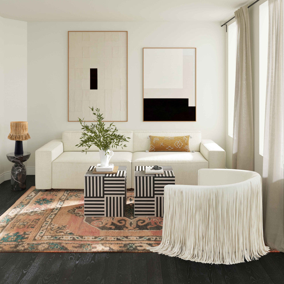 Olafur Upholstered Sofa, Cream Linen