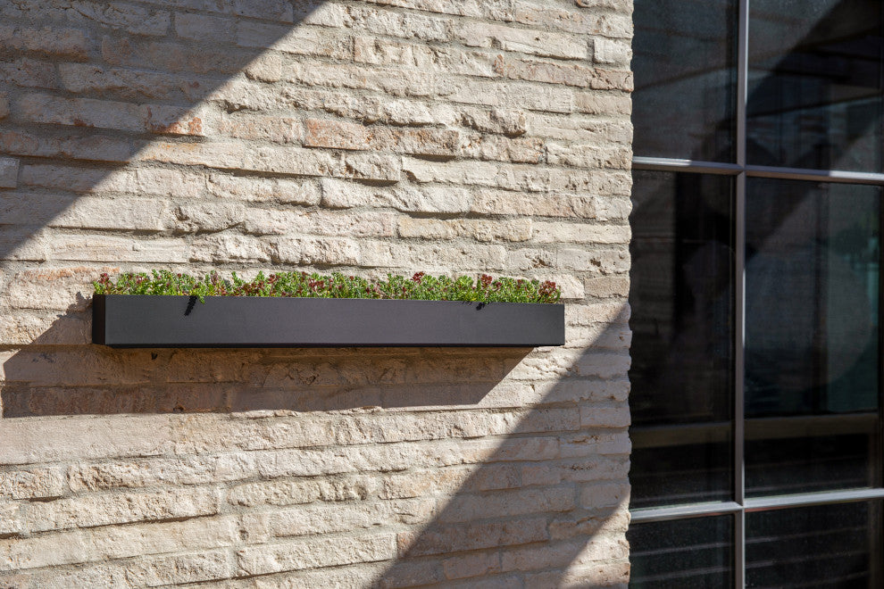 Veadek Geo Series Hanging Planter, Black, 32", 1 Pack