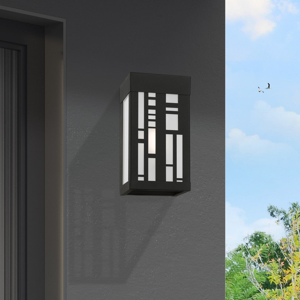 Malmo 1 Light Textured Black Outdoor ADA Small Sconce