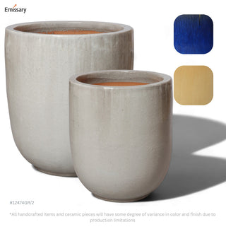 Manchester Round Pot, Gray