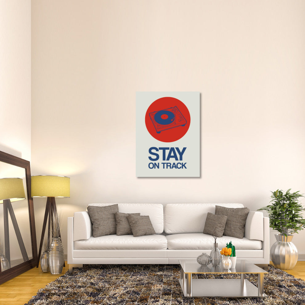 "Stay On Track Record Player 1" Fine Art Print