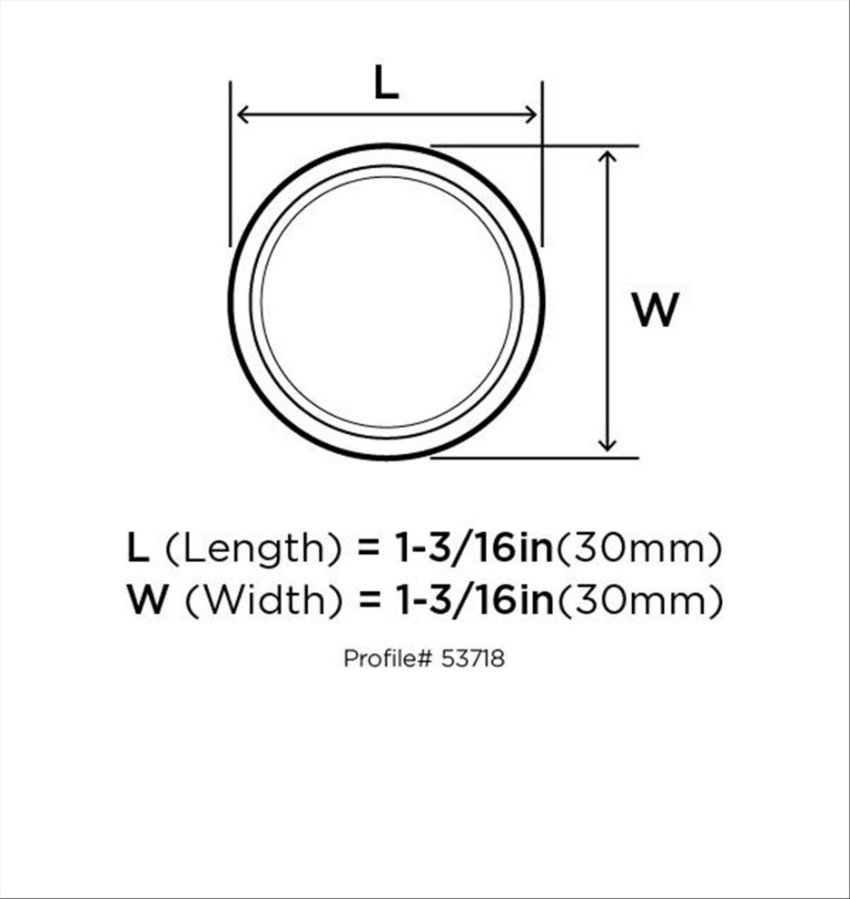 Westerly 1-3/16" Diameter Black Bronze Cabinet Knob