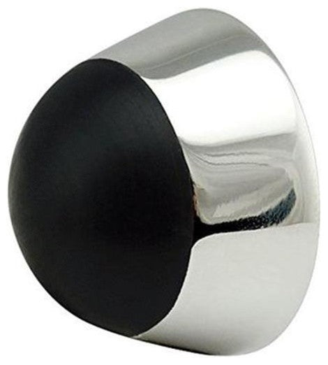 Nuk3y Contemporary Round Wall Stop, Polished Stainless Steel, Set of 15