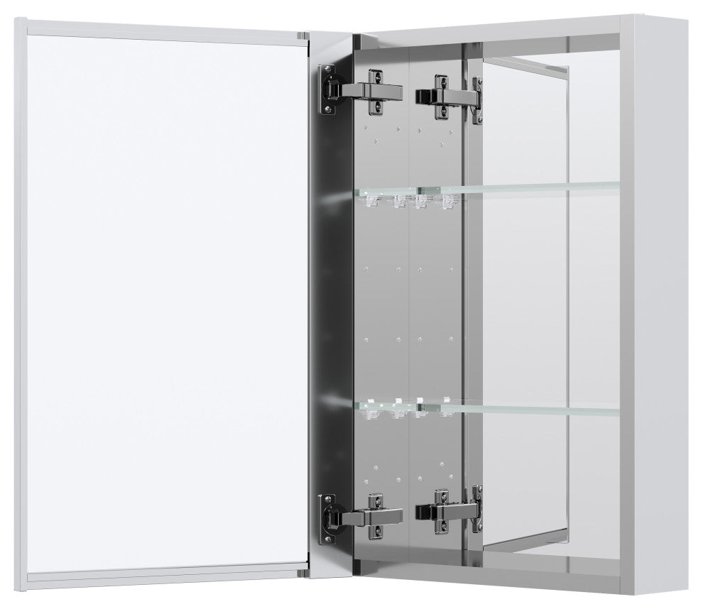Recessed/Surface Mount Bathroom Medicine Cabinet, Soft-Close Blum Hinges, Left Swing, 16"x24"