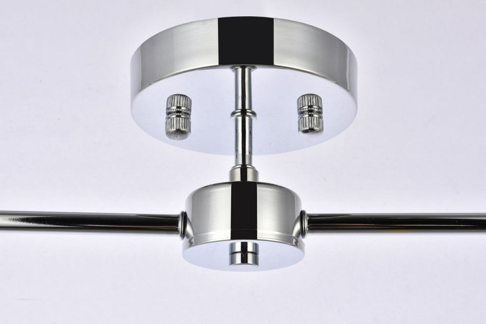 Zac 2-Light Chrome Flush Mount