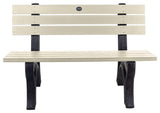 Aurora Traditional 4' Park Bench, Weathered Acorn, Whitewash