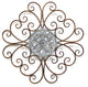 HomeRoots Elegant Scroll Medallion Metal Wall Decor