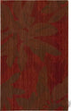 Calvin Klein Home Urban Winter Flower Garnet Area Rug By Nourison, 9'6"x13'