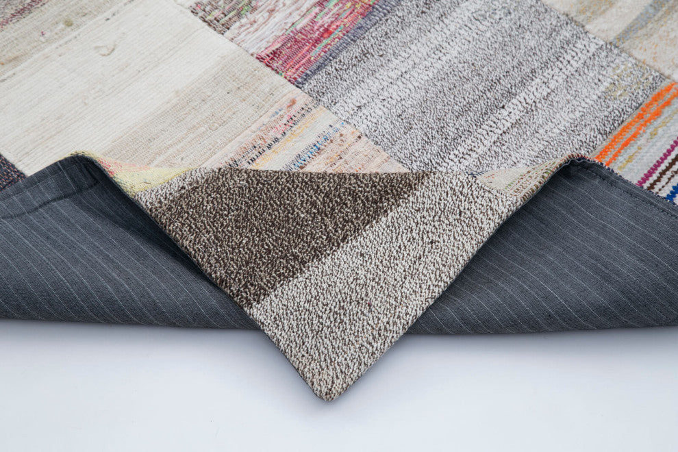 Rug N Carpet - Handmade Oriental 6' 7'' x 9' 10'' Unique Patchwork Kilim Rug