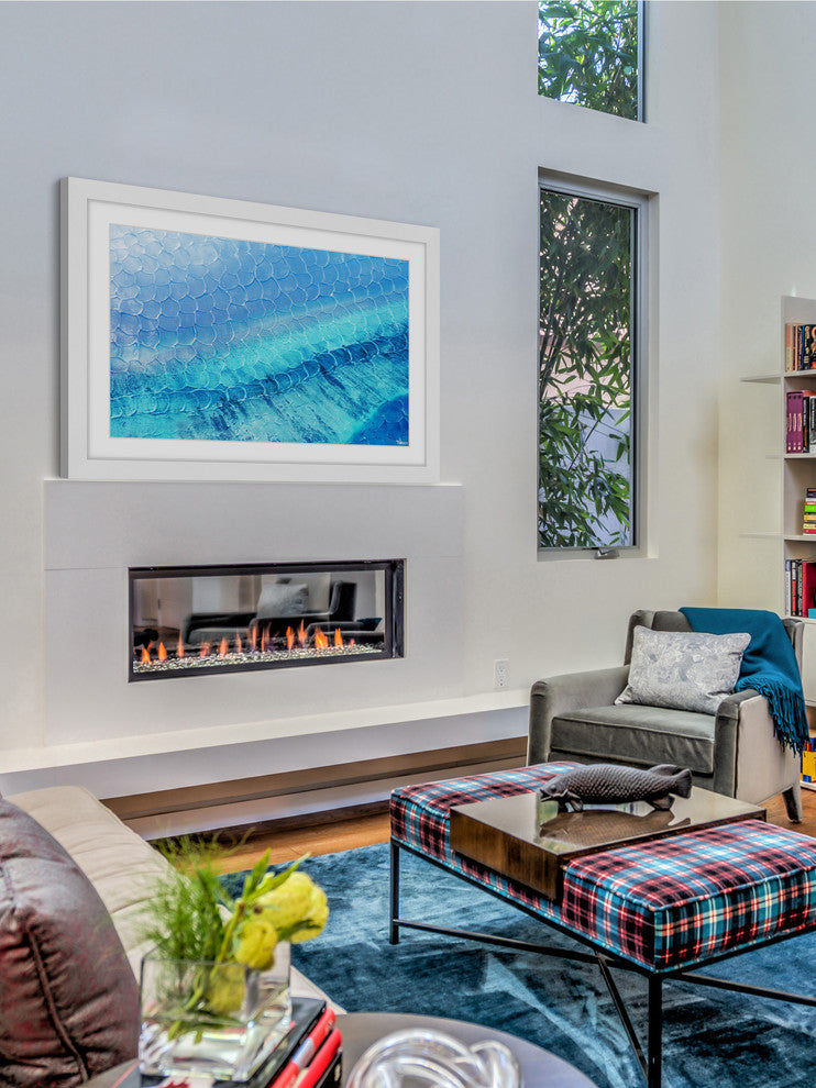 "Blue Pools" Framed Painting Print, 30"x20"