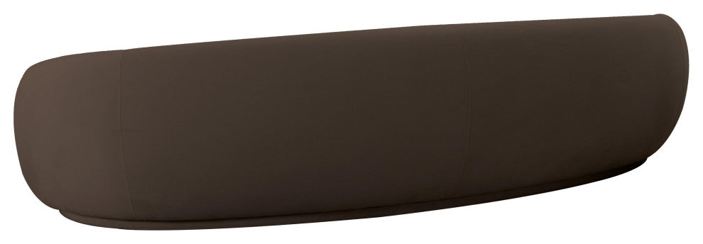 Kendall Chocolate Brown Velvet 120" Sofa Brown