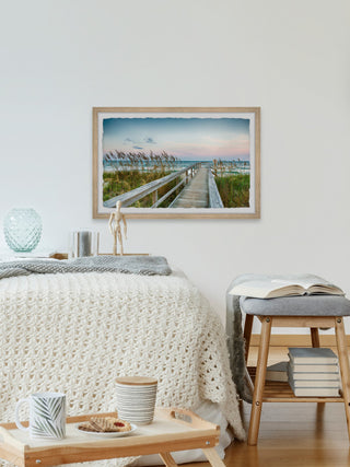 "Beach Board Walk" Framed Painting Print, 24x16