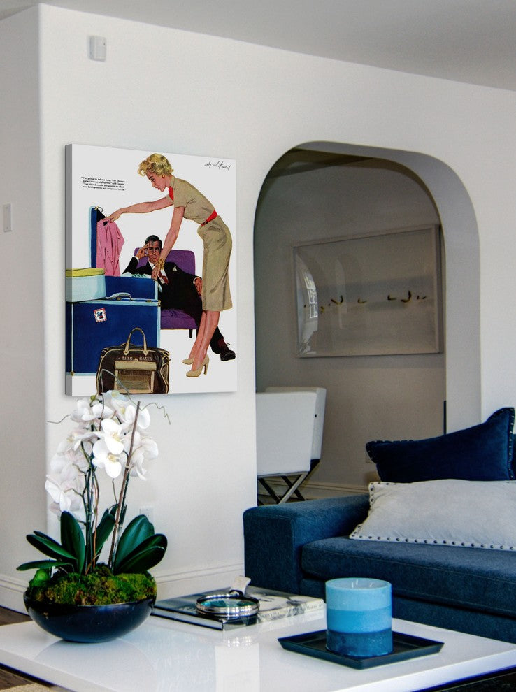 "Crowded Honeymoon" Painting Print on Wrapped Canvas