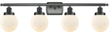 INNOVATIONS LIGHTING 916-4W-BK-G201-6-LED Beacon 3 Light Bath Vanity Light