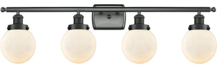 INNOVATIONS LIGHTING 916-4W-BK-G201-6-LED Beacon 3 Light Bath Vanity Light