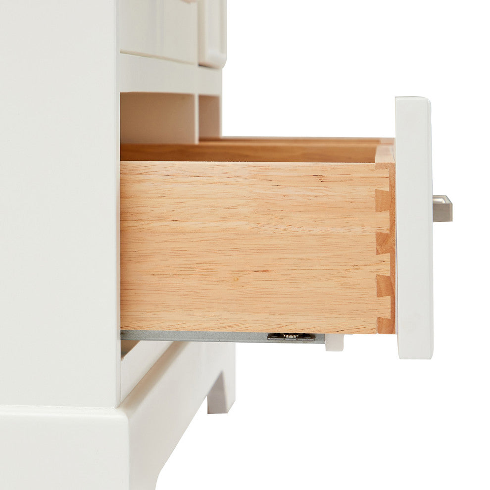 Ariel Stafford 60" Double Sink Bathroom Vanity Base, White