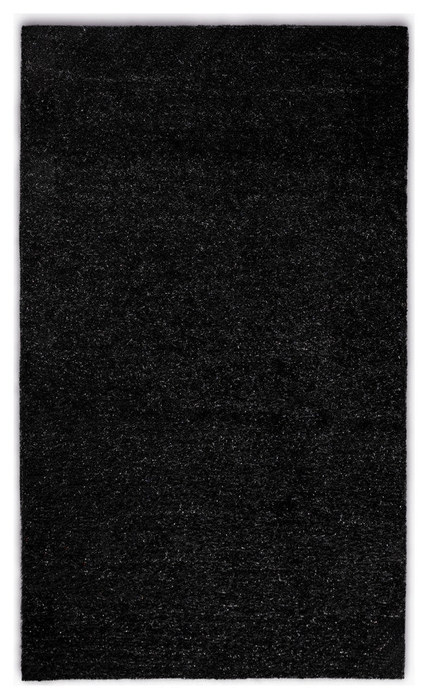 5" x 7" Black Contemporary Area Rug