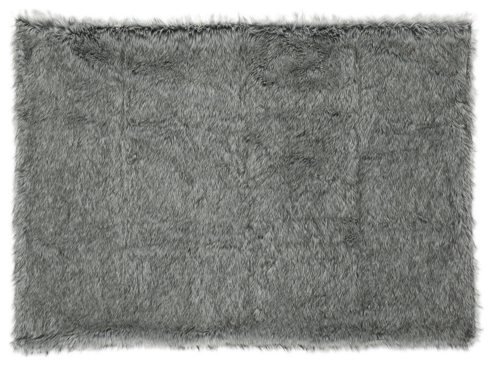 Laraine Streak Faux Fur Throw Blanket