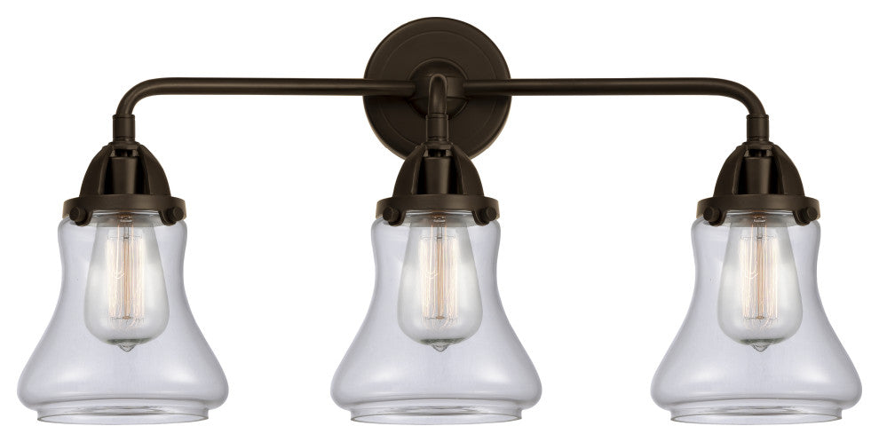 288-3W-OB-G192 Bellmont 3 Light 24" Bath Vanity Light, Oil Rubbed Bronze