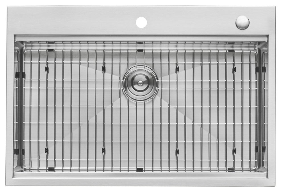 30-inch inch Workstation Drop-in 16 Gauge Ledge Stainless Steel Sink - RVH8030